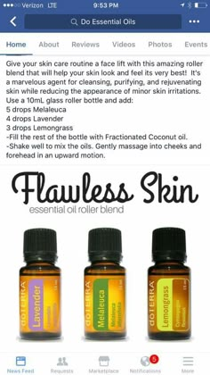 Flawless Skin Essential Oils Roller Blend ••• Buy dōTERRA essential oils online at www.mydoterra.com/suzysholar, or contact me suzy.sholar@gmail.com for more info. Doterra Skin Care, Skin Essential Oils, Essential Oils Roller, Rollerball Recipes, Terra Essential Oils, Doterra Oils Recipes, Roller Blends, Essential Oil Beauty, Oils Essential