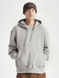 Composition : Refer to product detailscolor : grayCountry of Origin : Republic of Korea Hoodie Top, Hooded Sweatshirt, Hooded Sweatshirts, Composition, Top Outfits, Mens Outfits, The Originals, Grey, Sweatshirts