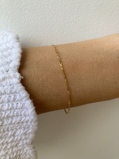 Before placing an order please check the estimated shipping times. If you need your order in a hurry shipping upgrades are available. Thank you. This gorgeous little bracelet is perfect for the minimalist! It also looks great stacked with other dainty bracelets. D E T A I L S *Made with a sparkly 18k gold filled box chain. *Gold fill is a wonderful alternative to real gold and unlike gold plating does not rub off. *It closes with a gold fill spring clasp and all the findings are gold filled too. Dainty Adjustable Paperclip Bracelet, Dainty 14k Gold Filled Adjustable Chain Bracelet, Minimalist Hypoallergenic 14k Gold-filled Bracelets, Minimalist Hypoallergenic 14k Gold Filled Bracelets, Everyday Hypoallergenic 14k Gold Chain Bracelet, Dainty 14k Gold-filled Paperclip Bracelet For Everyday, Dainty 14k Gold Filled Paperclip Bracelet For Everyday, Delicate 14k Gold Chain Bracelet For Everyday, Simple Adjustable Chain Bracelet In 14k Gold