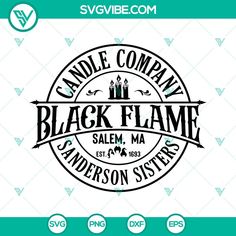 the black flame logo for candle company is shown in this graphic file, which includes an oval