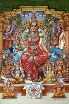 Tripura Sundari, Devi Images Hd, Aadi Shakti, Shakti Goddess, Shiva Parvati Images, Lord Shiva Family, Indian Goddess, Kali Goddess, Hinduism Art