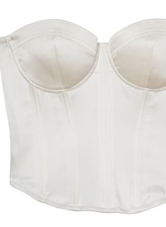 Hamptons Bustier | Fleur du Mal Elegant Push-up Corset With Built-in Bra, Fitted Bodice Underwire Corset With Boning, Fitted Bodice With Boning And Underwire, White Fitted Underwire Corset, Fitted White Underwire Corset, White Underwire Fitted Corset, Satin Corset With Built-in Bra And Underwire, Satin Underwire Corset With Built-in Bra, White Corset With Fitted Bodice