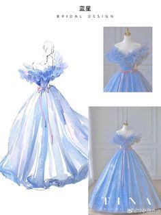 Bridal Design, Gowns Dresses Elegant, Stunning Prom Dresses, Blue Evening Dresses