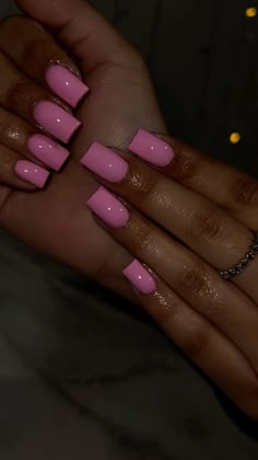 Back To School Nails Acrylic Pink, Plan Nails Ideas, Dope Nail Designs Classy Short Acrylic, Shorties Nails Pink, 8th Grade Nails, Short Nail Designs Summer 2024, Cute Pink Nails Short, Pink Nails Black Women, All Pink Nails