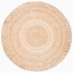 a round woven placemat on a white background with an empty space in the middle