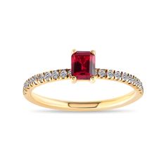 Emerald Cut Ruby Ring With Diamonds, 18K Gold Ring, Red Stone Ring, Ruby Engagement Ring 💎 Materials Gold : 18K( 750) 2.25gr Ruby:0.23 CT Diamonds: 0.14 CT F-VS2 18K Solid Gold Rubby Ring With Natural Diamond. ✨ Information About Our Gold: We make most of our products on order, so the original color of gold is the one you choose. That's why it will look beautiful even after years. We can make also 18K! 📐 Choose your ring size while ordering. If the ring size is not listed in the option, then p Fine Jewelry Red Ruby Ring, 14k Gold Red Cluster Ring With Brilliant Cut, Red Ruby Birthstone Ring In Fine Jewelry Style, Red Ruby Solitaire Ring, Red Ruby Birthstone Ring Fine Jewelry, Red Ruby Ring With Accent Stones, Red Brilliant Cut Halo Ring In Fine Jewelry Style, Fine Jewelry Red Ruby Birthstone Ring, Red Emerald Cut Diamond Rings