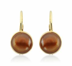 "You will love this great pair of hand crafted freshwater cultured chocolate pearl earrings set in your choice of 14K yellow gold or 14K white gold. Earrings are constructed using secure leverback settings. The hand selected and set pearls are a rich, chocolate brown color, highlighted with many undertones. Absolutely 100% 14K gold top quality settings and genuine pearls. A fabulous, classic combination that is sure to please. A FREE Gift Box is included with your purchase. We also offer these e Classic Brown Jewelry With Matching Earrings, Classic Brown Round Earrings, Elegant Brown Hypoallergenic Earrings, Chocolate Pearls, Pearl Earring Set, Chocolate Brown Colour, Gold Top, Chocolate Brown, Earring Set