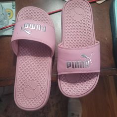 Puma Size 8 Women's Slides.. Quantity 2 Sold Separately $15.00 Each. Brand New! Puma Slides, Shoes Puma, Size 8 Women, Womens Slides, Puma Shoes, Pumas Shoes, Pink Black, Women's Shoes Sandals, Slides