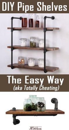 the easy way to make diy pipe shelves