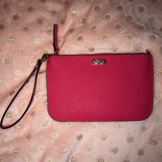 Nwot Kate Spade Wristlet. This Hot Pink Is A Great Pop Of Color For Any Outfit. Would Fit Any Size Iphone Inside And Have Card Slots For Convenience! Pink Clutch Wristlet, Elegant Pink Bag With Wrist Strap, Pink Pouch Clutch With Wrist Strap, Pink Wristlet With Zipper For Daily Use, Pink Pouch Wristlet With Strap, Pink Wristlet With Zipper Closure For Daily Use, Pink Clutch Wristlet With Zipper Closure, Pink Wallet With Wrist Strap For Daily Use, Pink Clutch With Wrist Strap