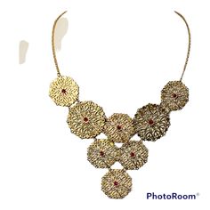 Very Beautiful Golden Detailing Flat Coin Like Circles With Intricate Cutout Design Hot Pink Rhinestones Encrusted In Each Circle This Is Stunning With Any Golden Hoops Or Stud Earrings Elegant Enough For A Special Occasion But Classy Enough For A Day At The Office Adjustable Clasp Custome Jewelry New Without Tags Pink Jeweled Metal Necklace, Elegant Pink Metal Necklaces, Pink Jeweled Rhinestone Costume Necklace, Pink Rhinestone Jeweled Costume Necklace, Cork Necklace, Golden Hoops, Pearl And Diamond Necklace, Horse Necklace, Flower Choker