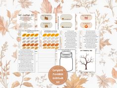 the complete printable autumn activities for kids to use in their homeschool projects