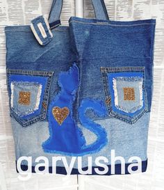 denim bag, jean bag, tote bag, big tote bag, cat bag, tote, casual fashion, DIY denim Blue Denim Tote Canvas Bag, Handmade Denim Blue Tote Shoulder Bag, Eco-friendly Blue Denim Bag, Eco-friendly Denim Blue Denim Bag, Handmade Denim Bags For Everyday Use, Handmade Denim Blue Denim Bag, Handmade Denim Blue Cotton Bag, Handmade Denim Blue Bags, Everyday Handmade Denim Bag