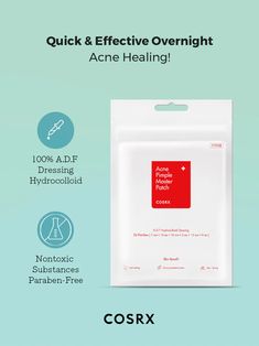 Stop breakouts in their tracks with some help from the COSRX Acne Pimple Master Patch. Available in 3 different sizes, these effective hydrocolloid patches draw out impurities, reduce scarring and protect the troubled area to speed up healing and protect from further infection. SIZE: 24 individual patches HOW TO Cleanse the skin thoroughly and apply the patch directly onto the affected area. Make sure to choose a patch that’s slightly larger than the spot. INGREDIENTS Cellulose Gum, Styrene Isop Hydrocolloid Patches, Liquid Paraffin, How To Reduce Pimples, Acne Overnight, Pimples Overnight, Facial Massage Tool, How To Get Rid Of Pimples, Cystic Acne