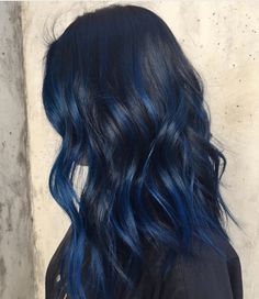 Dark Blue Hair, Hair Color Blue, Dye My Hair, Hair Dye Colors, Hair Inspo Color