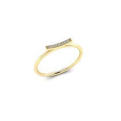 18k Solid Gold Pave Diamond Ring, Minimalist Pave Diamond Bar Ring, Curve Bar Ring, Gold Diamond Wedding Band Women, Minimalist Diamond Ring ✧ Item Code: BJ8806 ✧ 14k Solid Gold Band ✧ Band Width 1.50 mm, Band Thickness 1.20 mm ✧ Available in Yellow Gold, Rose Gold and White Gold (Please Select Above) ✧ Available in different Ring Size (Please Select Above) ✧ Diamond Cut: Round ✧ Setting Type: Micro Prong ✧ Number of Diamond(s): 7 ✧ Diamond Size: 1.00 mm ✧ Total Carat Weight: 0.04 ctw ✧ Diamond Gold Minimalist Ring With Single Cut Diamonds, Minimalist 14k White Gold Bypass Ring, Modern 14k Gold Half-eternity Stackable Rings, Modern 14k Gold Stackable Rings With Half Eternity Detail, Modern 14k Gold Half Eternity Stackable Rings, Minimalist Stackable Diamond Ring With Open Band, Minimalist Open Band Stackable Diamond Ring, Minimalist Yellow Gold Rings With Single Cut Diamonds, Minimalist Stackable Diamond Ring For Formal Occasions