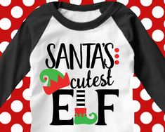 Elf Svg, Santa Boots, Elf Shirt, Christmas Onesie, Santa Svg, Svg Kids, Christmas Monogram, Baby Christmas Outfit, Santa Shirts