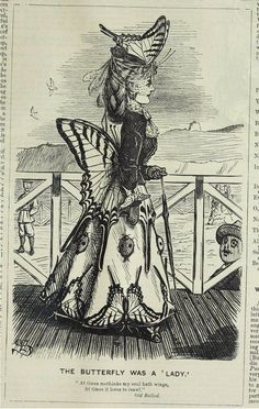 the butterfly was a lady from an old book