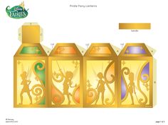 the packaging design for disney's fairy land lanterns