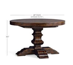 an image of a table with measurements for the top and bottom section on it's side