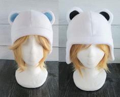 Polar Bear Hat, Fun Hats, White Polar Bear, Ear Cap, Women Hats Fashion, Bear Outfits, Fleece Hat, Animal Hats, Bear Hat