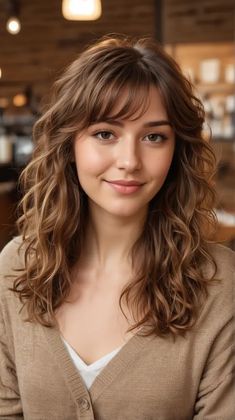 23 Trendy Summer Hairstyles 2024: Floral, Scarf Styles & Curtain Bangs Side Part Bangs Wavy Hair, Curly Side Swept Bangs, Surfer Bangs, Wavy Bangs Hairstyles, Curtain Bangs Long Wavy Hair, Wavy Hairstyles With Bangs, Wavy Hair Curtain Bangs, Curtain Bangs On Curly Hair, Trendy Summer Hairstyles