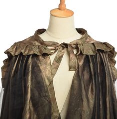 Goth Ruffles Chartreuse Sarong Bustle Skirt / Cape Gothic Cape For Costume Party In Fall, Fall Gothic Cape For Cosplay, Fitted Gothic Cape For Costume, Fitted Gothic Cape For Costume Party, Gothic Cape For Larp In Fall, Skirt Cape, Bustle Skirt, Steampunk Victorian, Victorian Goth