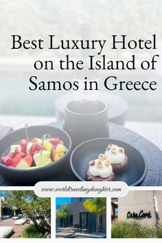 Luxury hotel with a sea view in Samos Greece. Aegean Sea Greek Island Aesthetic Cool Places, Luxury Amenities