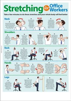 Workplace Safety Poster - Stretching Exercises Benefits Of Stretching, Beginner Pilates, Desk Workout, Office Yoga, Adolescent Health, Pilates Video, Workplace Wellness, Office Exercise, Workout At Work