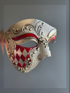 Our high-quality Venetian-style men's mask is a great addition to any masquerade themed party or Mardi Gras! Thank you for supporting small businesses and hope our products bring you and loved ones some joy and humor in these trying times.  S H I P P I N G  -   Current processing times range 5-7 days. Pls note expedited & 1-2 day guaranteed delivery services offered will still require the same processing times.  I N C L U D E D Mask comes with matching double sided satin ribbons attached. S I Z Men Masquerade Mask, Masquerade Ball Men, Masquerade Mask Ideas, Masquerade Mask Drawing, Masquerade Themed Party, Maskerade Mask, Venetian Masquerade Party, Red Masquerade Mask