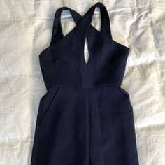 Nwt Bcbgeneration Navy Blue Halter Jumpsuit Size 4. Has Zip And Clasp Closure. Has Pockets. Color Is Dark Navy Blue. Chic Navy Sleeveless Jumpsuits And Rompers, Navy Sleeveless Fitted Jumpsuits And Rompers, Chic Navy Jumpsuit For Work, Hot Pink Jumpsuits, Hot Pink Romper, Flowy Romper, Spaghetti Strap Rompers, Black Lace Shorts, Tie Waist Jumpsuit