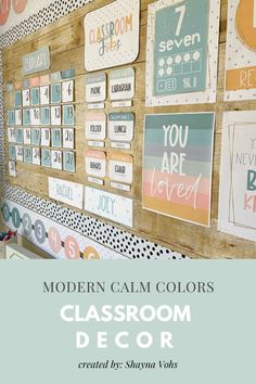 modern calm colors classroom decor created by shuya works