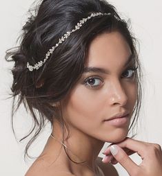 Vintage Boho Crystal Hair Crown Wreath, Bridal Headpiece – AMYO Bridal Bridal Headpiece Vintage, Gold Leaf Headband, Bohemian Headpiece, Bridal Headbands, Halo Headpiece, Wedding Hairstyles And Makeup, Crystal Bridal Headpiece, Headband Pearl, Leaf Headband