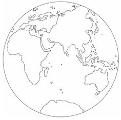 the earth is shown in black and white, with lines running through it to indicate where countries are