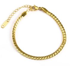 Gold Twist Cuban Chain Bracelet for Women Jewelry Gifts Gold Metal Bracelet With Lobster Clasp, Minimalist Gold Chain Bracelet With Lobster Clasp, Adjustable Gold Charm Bracelet With Delicate Chain, Adjustable Gold Snake Chain Bracelet, Gold Stainless Steel Charm Bracelet With Adjustable Chain, Gold Metal Chain Bracelet With Adjustable Chain, Gold-plated Chain Bracelet With Lobster Clasp, Minimalist Gold Metal Chain Bracelet, Dainty Gold Charm Bracelet With Gold Chain