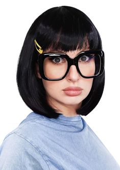 PRICES MAY VARY. So Realistic Your Will Poop Its Pants… using ALLAURA’s unique MatteSilk fibers, this shiny black bob wig looks completely glossy and natural; like real hair only better. Product is Heat Resistant Comes With Tina Belcher Wig, Black Glasses, & Yellow Hair Clip… the full set, fits all sizes and arrives ready-to-wear, write it down in your diary Reuse & Restyle… no longer want the feminist hero look? Add gel to reshape just like real hair; can be worn multiple times and the packagin Tina Belcher Costume, Wayne Campbell, Black Bob Wig, Egyptian Hairstyles, Tina Belcher, Wig Black, Black Bob, Black Glasses, Halloween Wigs