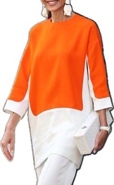 Chic White Color Block Blouse, White Color Block Blouse For Work, Spring Workwear Blouse With Color Block, White Long Sleeve Color Block Blouse, White Color Block Long Sleeve Blouse, Long Sleeve Color Block Blouse For Summer, Summer Color Block Long Sleeve Blouse, Summer Workwear Color Block Tops, Color Block Long Sleeve Work Blouse