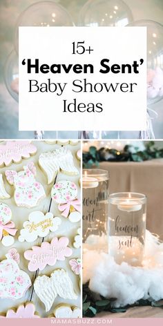 heaven sent baby shower ideas Classy Baby Shower Ideas, Baby Shower Themes Winter, Heaven Sent Baby Shower Theme, Cute Baby Shower Themes, Modern Baby Shower Themes, Unique Baby Shower Ideas, Fall Baby Shower Themes