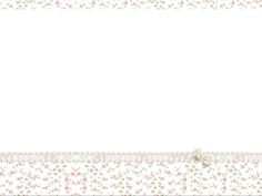 a white background with pink flowers and lace on the edge, in front of an empty space for text