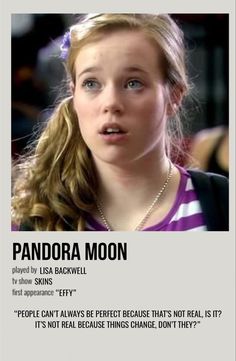 a girl is making a funny face while talking on her cell phone with the caption pandara moon