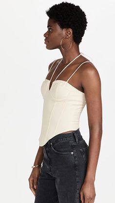 Lioness Del Gato Corset Top | SHOPBOP White Corset Top, White Corset, Australian Fashion, China Fashion, Women Corset, High Waisted Denim, Corset Top, Bodice, Camisole Top