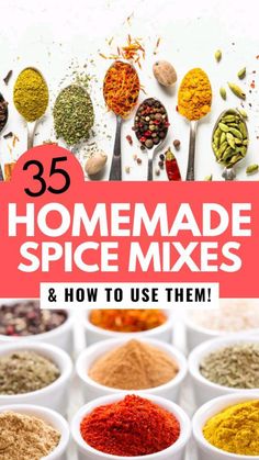 the cover of 35 homemade spice mixes and how to use them