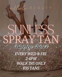 $35 tans!!! You read that right!!! We have a new spray tan artist and she is going to be there Wednesdays and Fridays 2-4pm for happy hour spray tans!!! 195 Liberty ST SE Salem, OR ⚡️Walk ins only ⚡️first come first serve ⚡️come prepared for an amazing sunless tan! Spray Tan Content, Sun Tanning Aesthetic, Spray Tan Business Names, Tanning Salon Ideas, Spray Tan Business Marketing, Spray Tan Aesthetic, Spray Tan Studio, Tanning Bed Tips