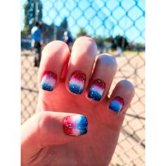 4th Of July Ombre Nails, Ombre 4th Of July Nails, 4th Nails, Teen Nails, July Desserts, Nail Appointment, Natural Nail Art