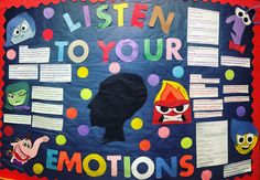 a bulletin board with the words listen to your emotions