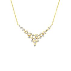 1/2 carat of round brilliant diamonds are scattered throughout this web of 14k gold, making it an enchanting diamond necklace! Sparkling Yellow Gold Diamond Necklaces, Sparkling Yellow Gold Diamond Necklace, Elegant Sparkling Yellow Gold Diamond Necklace, Top Gifts, Brilliant Diamond, 2 Carat, Wedding Shop, Round Brilliant, Diamond Rings