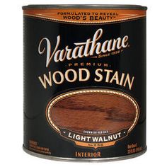 Varathane Premium Wood Stain penetrates up to twice as deep as competitive brands to reveal the beauty of natural wood grain. Apply to wood for long-lasting  translucent stain. Uses exclusive soya-oil base and anti-settling formula for better grain enhancement with less stirring during application. Please read product labels for additional directions and precautions before using. Varathane Wood Stain, Interior Wood Stain, Crate Coffee Table, Pine Oil, Cabinets Doors, Red Chestnut, Oil Based Stain, Paint Thinner, Walnut Oil