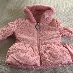 Girls’ Adorable Pink Rothschild Peplum Jacket With Hood And Pink Mittens Cute Fitted Winter Outerwear, Cute Fitted Outerwear For Winter, Cute Pink Outerwear With Pockets, Cute Fitted Hooded Outerwear, Pink Mittens, Peplum Jacket, Girl Coat, Kids Jacket, Pink Girl