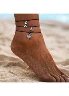 Color:Silvery White;Package Contents:3 X Anklets;Occasion:Sport; Silver Adjustable Anklets For Spring, Adjustable Silver Anklets For Spring, Trendy Silver Anklets For Summer, Silver Casual Anklets For Festival, Casual Silver Anklets For Festival, Trendy Silver Anklets For Festival, Initial Bracelet Gold, Dolphin Bracelet, Anklets For Women