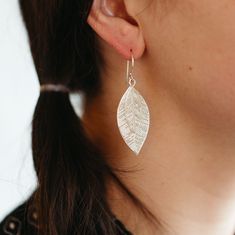 Silver Leaves Earrings - Ten Thousand Villages Elegant Leaf-shaped Everyday Jewelry, Elegant Everyday Leaf-shaped Jewelry, Elegant Sterling Silver Leaf-shaped Jewelry, Elegant Sterling Silver Leaf Jewelry, Leaf-shaped Hypoallergenic Earrings, Elegant Nickel-free Leaf-shaped Jewelry, Nickel Free Leaf-shaped Jewelry, Gender Equity, Leaves Earrings